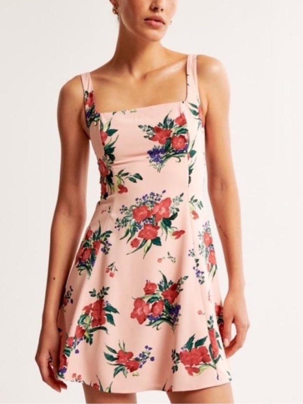 Abercrombie & Fitch pink floral mini dress